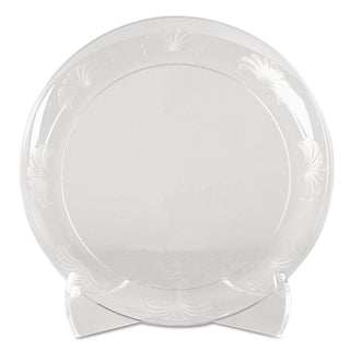 Designerware Plates, Plastic, 6" dia, Clear, 18/Pack, 10 Packs/Carton