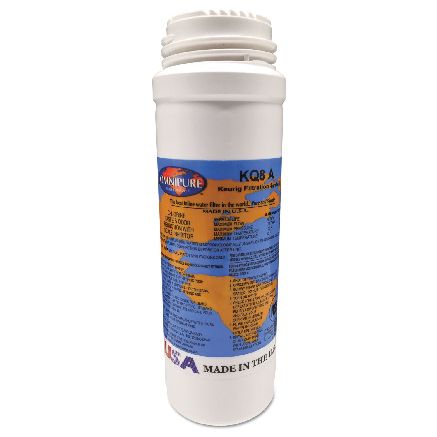 Omnipure Filter Cartridge KQ8 for K150P, B3000SE, and Bolt - 