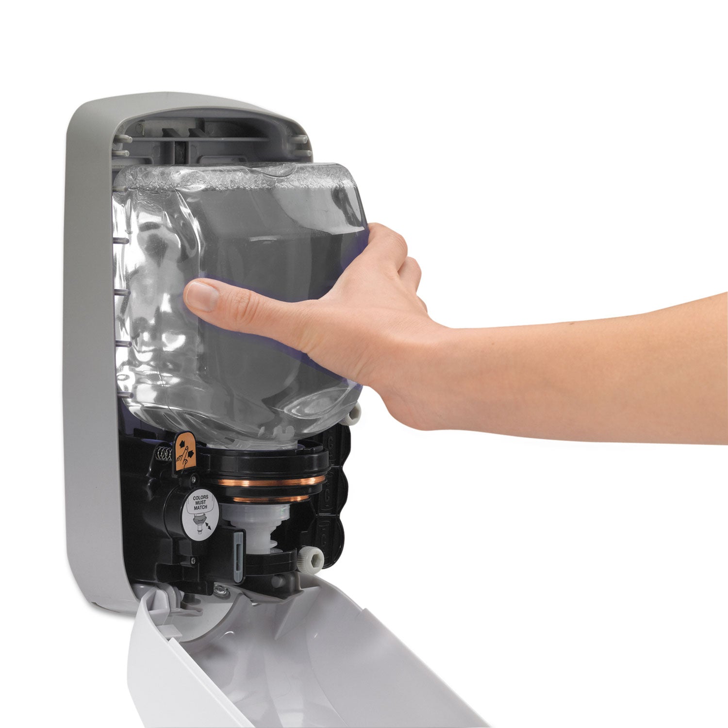 TFX Touch Free Dispenser, 1,200 mL, 6.5 x 4.5 x 10.58, Dove Gray