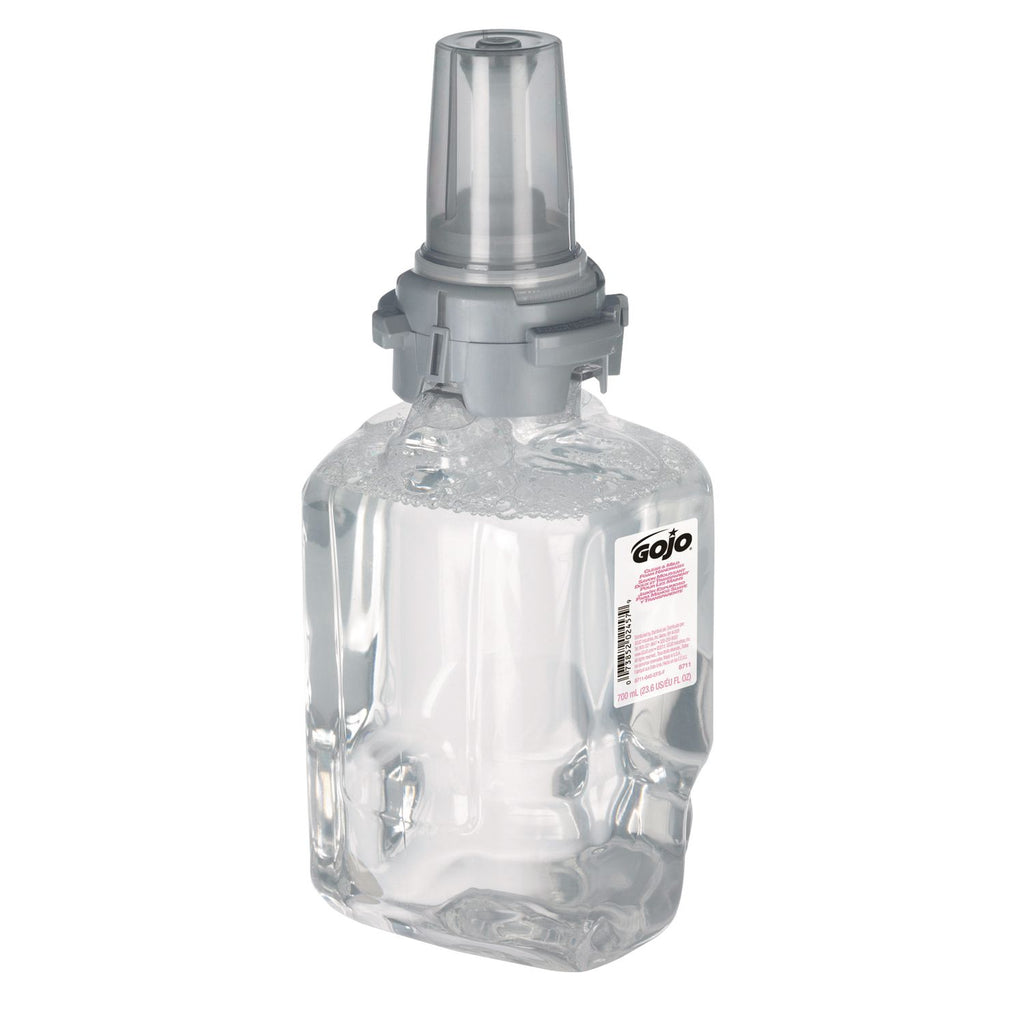 Clear and Mild Foam Handwash Refill, For ADX-7 Dispenser, Fragrance-Free, 700 mL, Clear, 4/Carton
