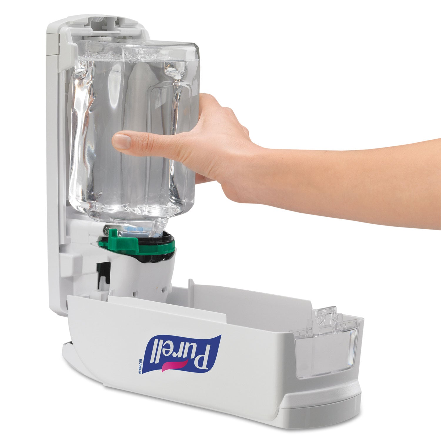 PURELL ADX-12 Dispenser - Manual - 1.27 quart Capacity - White - 1Each - 8