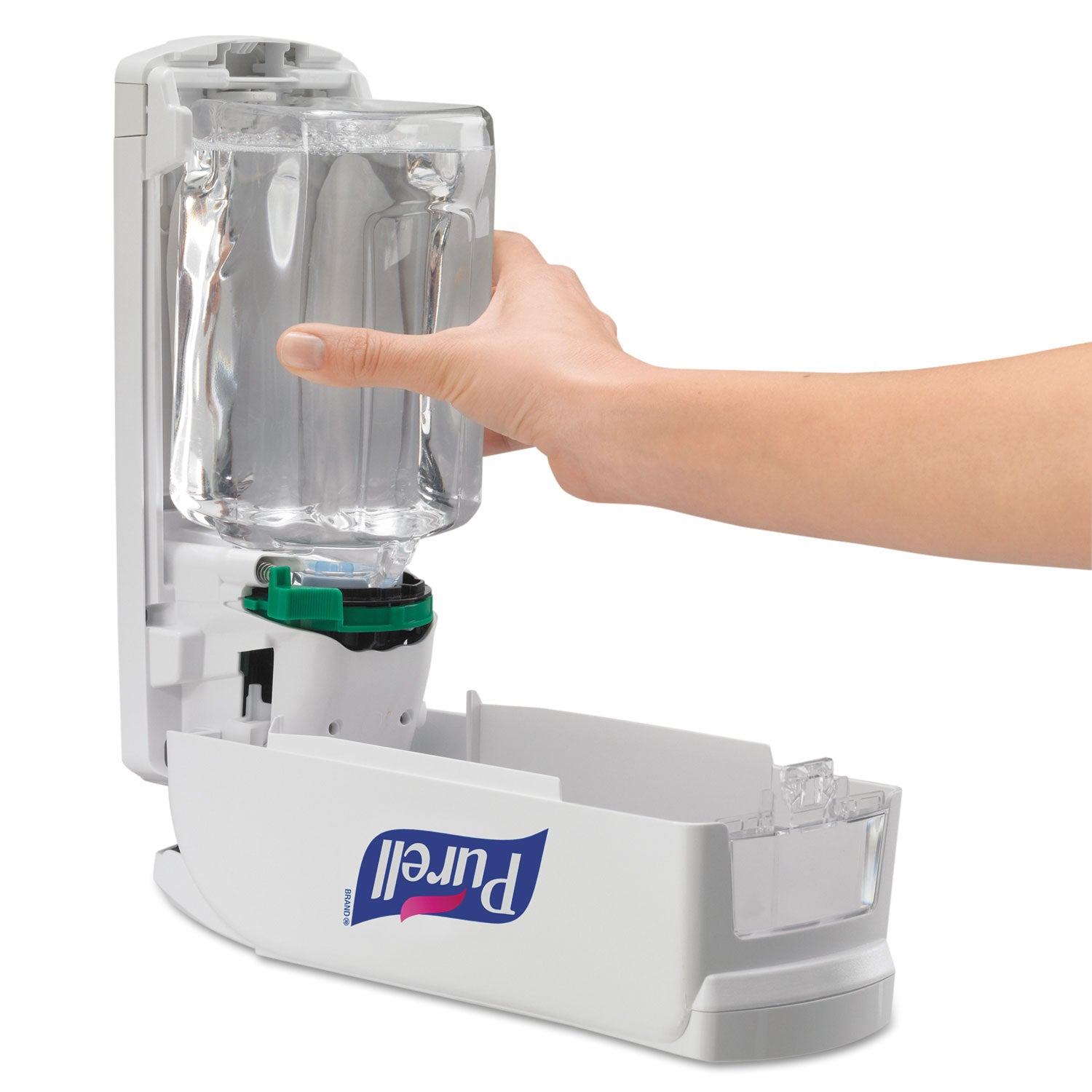 PURELL ADX-12 Dispenser - Manual - 1.27 quart Capacity - White - 1Each