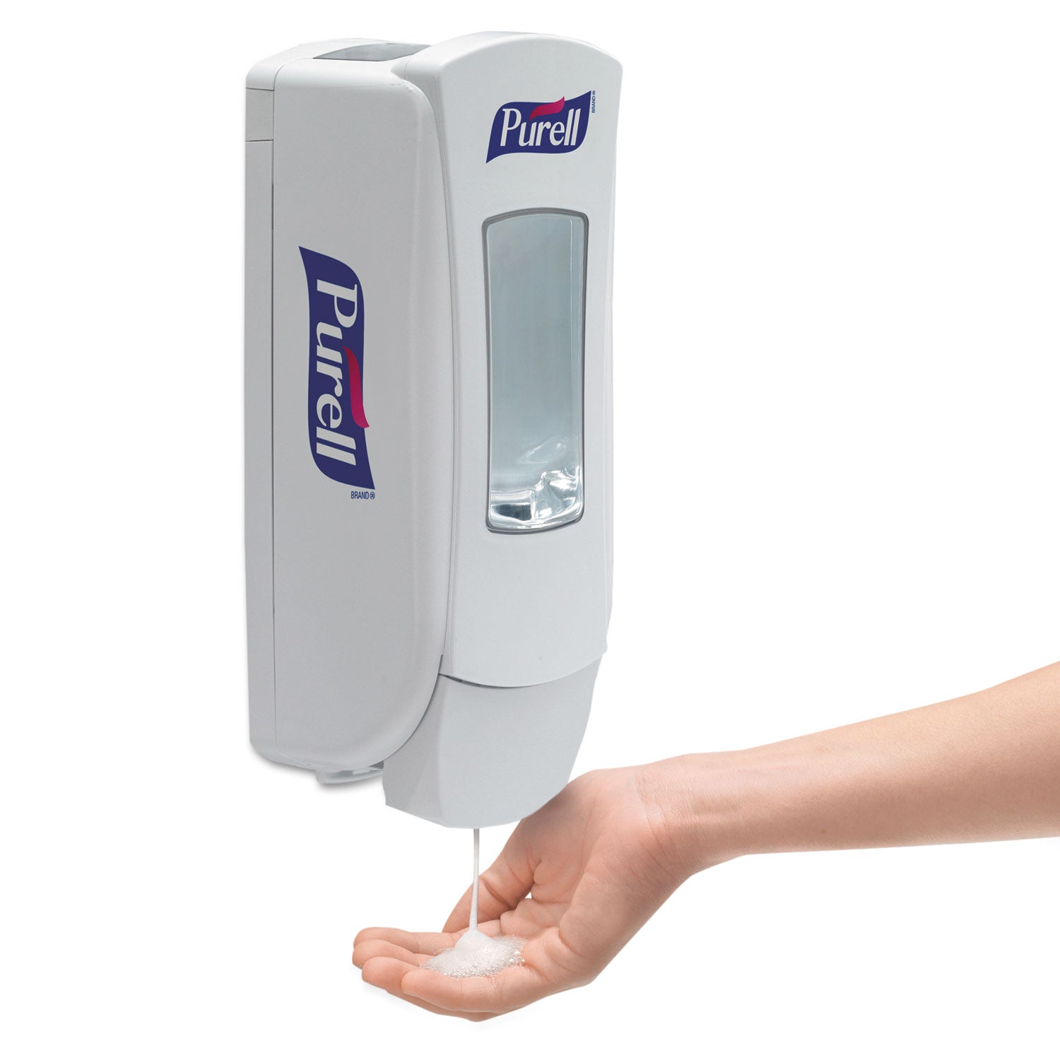 PURELL ADX-12 Dispenser - Manual - 1.27 quart Capacity - White - 1Each - 6