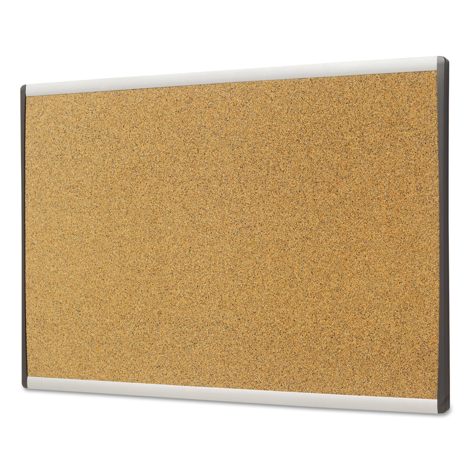 ARC Frame Cubicle Cork Board, 24 x 14, Tan Surface, Silver Aluminum Frame - 