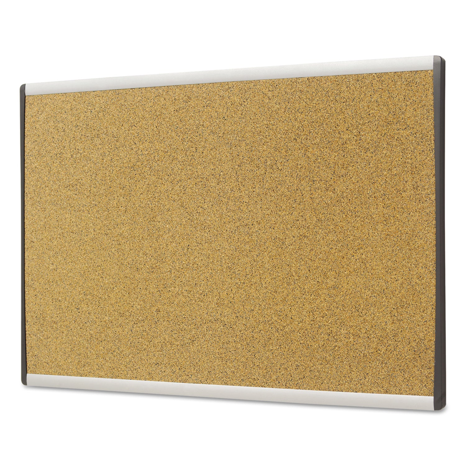 ARC Frame Cubicle Cork Board, 30 x 18, Tan Surface, Silver Aluminum Frame - 