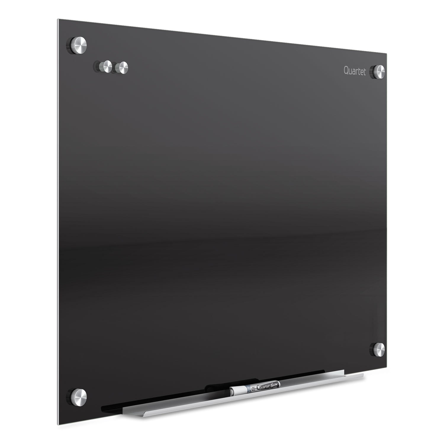 Infinity Glass Marker Board, 72 x 48, Black Surface - 