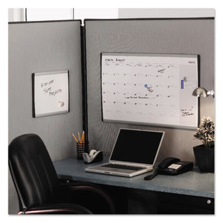 ARC Frame Cubicle Magnetic Dry Erase Board, 14 x 11, White Surface, Silver Aluminum Frame - 