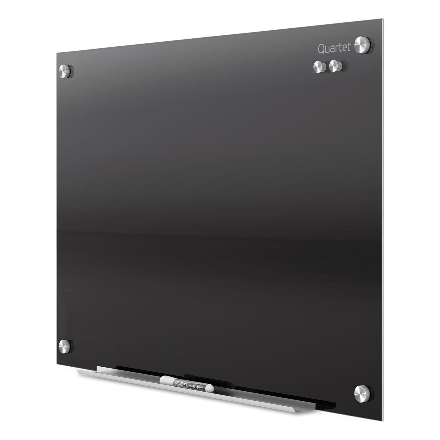Infinity Glass Marker Board, 36 x 24, Black Surface