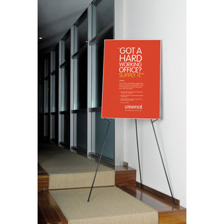 Instant Setup Foldaway Easel, Adjusts 15" to 61" High, Steel, Black - 