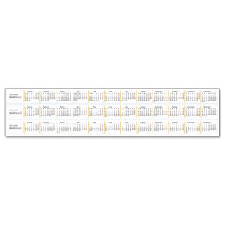 WallMates Self-Adhesive Dry Erase Monthly Planning Surfaces, 36 x 24, White/Gray/Orange Sheets, Undated