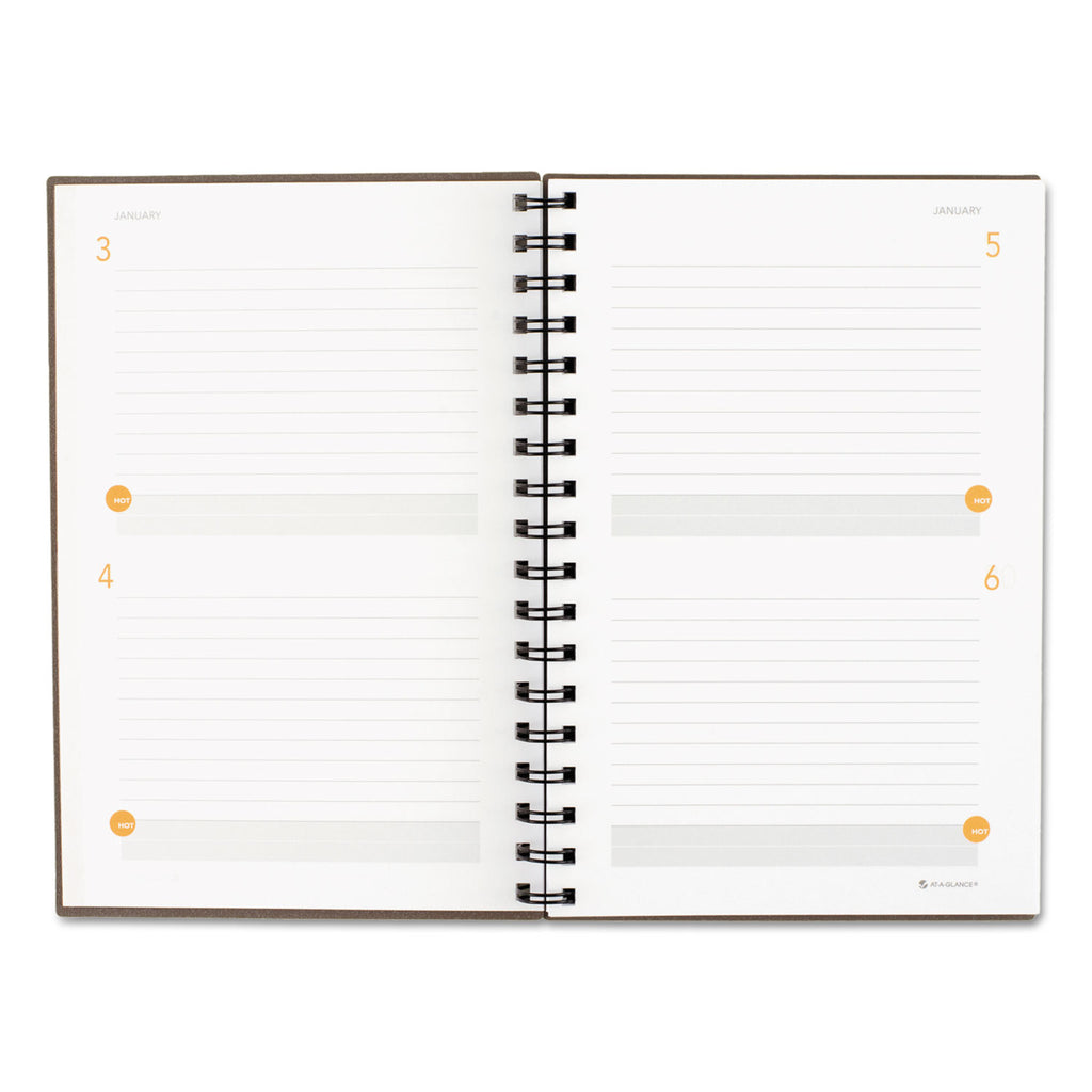 Plan. Write. Remember. Planning Notebook Two Days Per Page , 9 x 6, Gray Cover, Undated - 