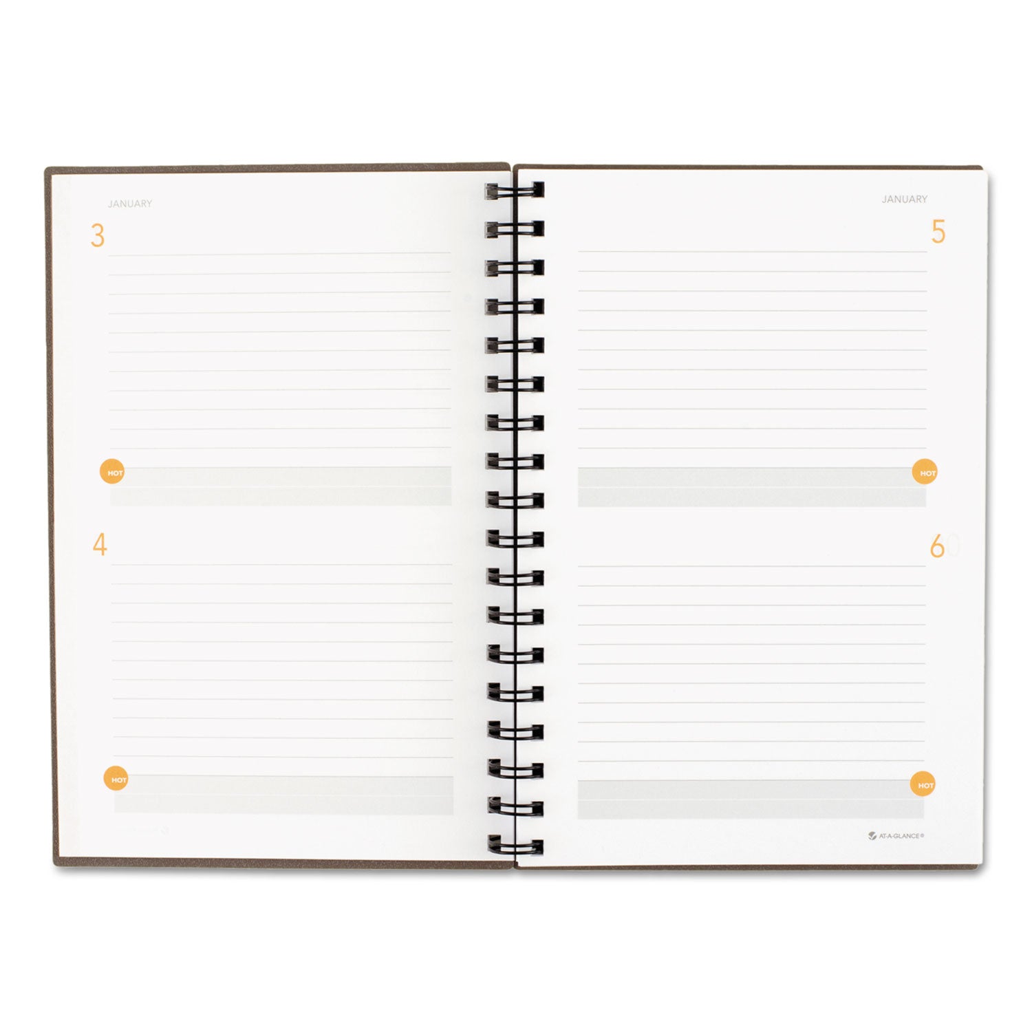 Plan. Write. Remember. Planning Notebook Two Days Per Page , 9 x 6, Gray Cover, Undated - 