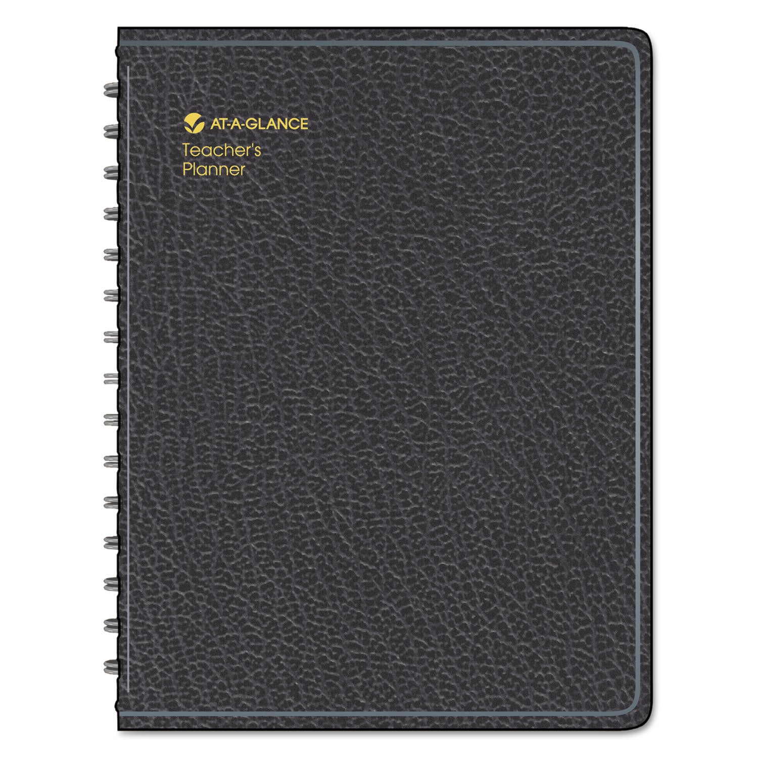 Undated Teacher's Planner, Weekly, Two-Page Spread (Nine Classes), 10.88 x 8.25, Black Cover - 3