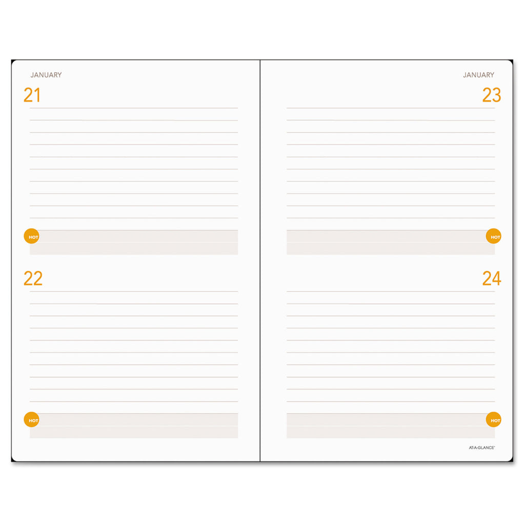 Plan. Write. Remember. Planning Notebook Two Days Per Page , 8.25 x 5, Black Cover, Undated - 