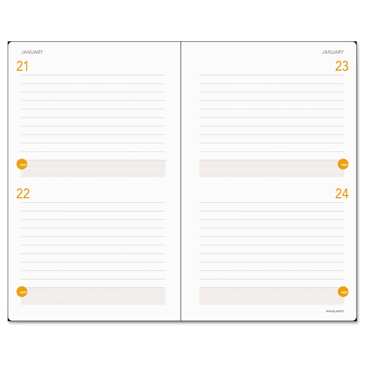 Plan. Write. Remember. Planning Notebook Two Days Per Page , 8.25 x 5, Black Cover, Undated - 