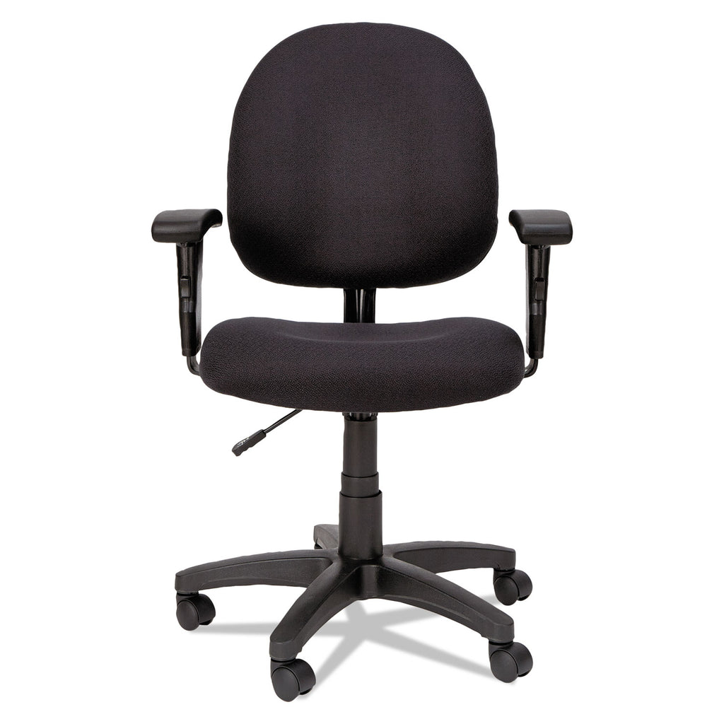 Alera Essentia Series Swivel Task Chair with Adjustable Arms, Supports Up to 275 lb, 17.71" to 22.44" Seat Height, Black - 