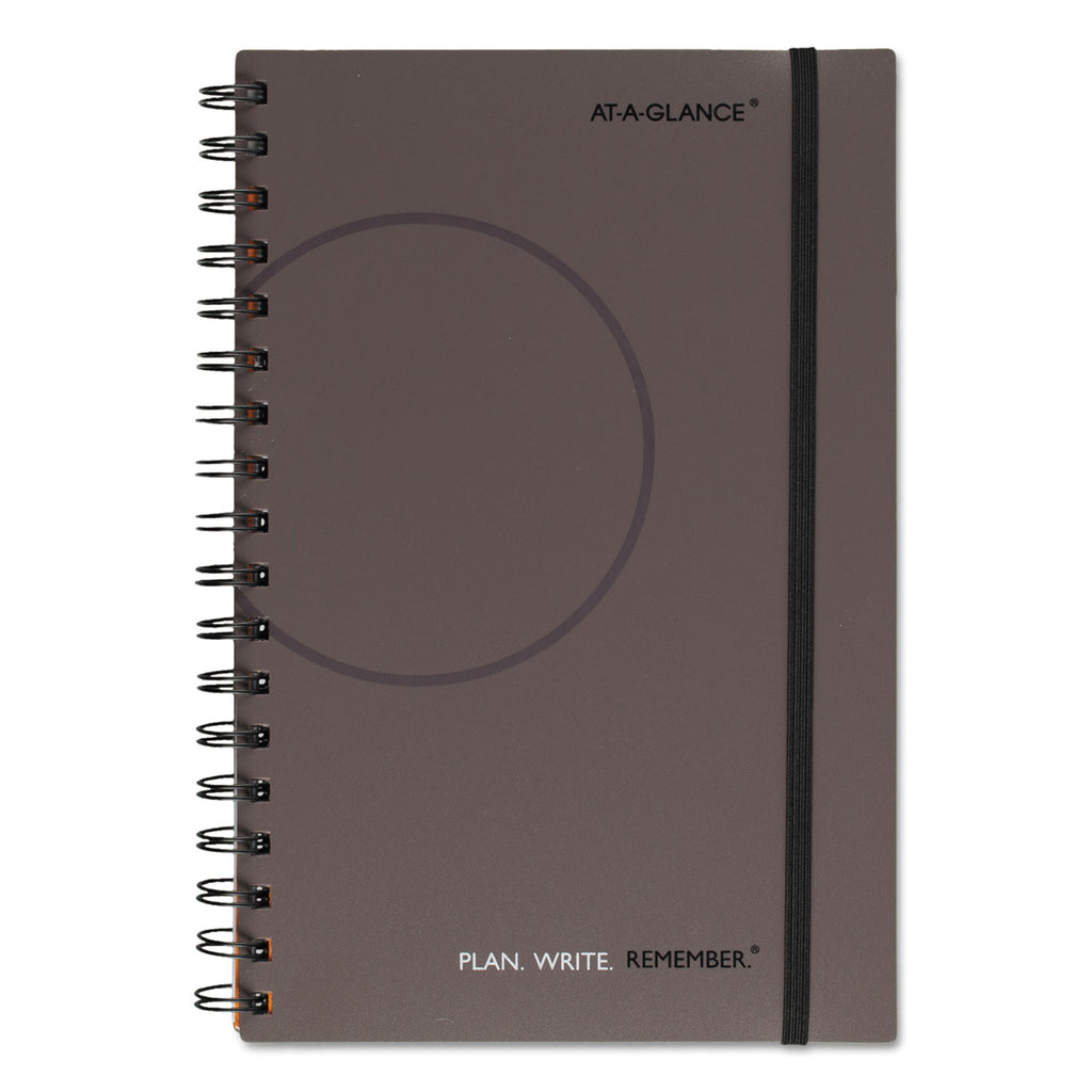 Plan. Write. Remember. Planning Notebook Two Days Per Page , 9 x 6, Gray Cover, Undated - 