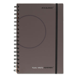Plan. Write. Remember. Planning Notebook Two Days Per Page , 9 x 6, Gray Cover, Undated - 