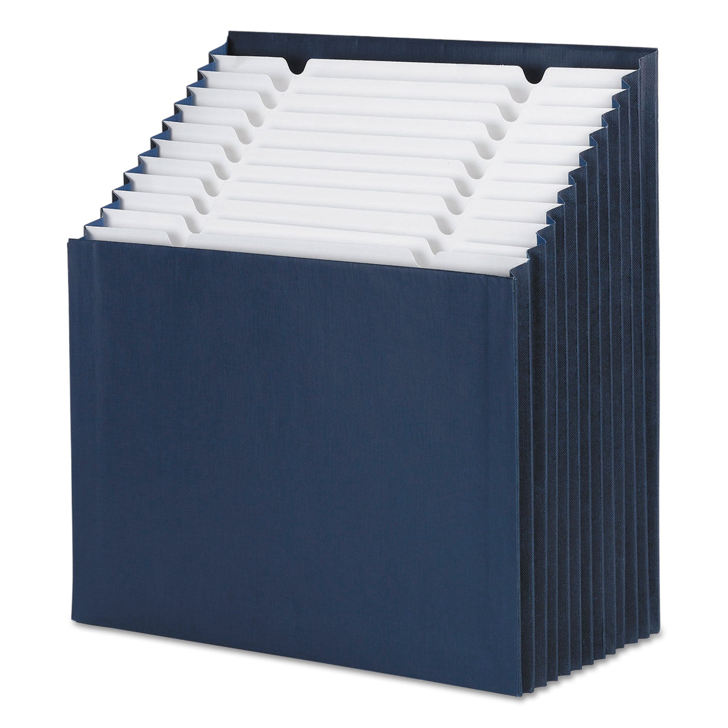 Stadium File, 12 Sections, 1/12-Cut Tabs, Letter Size, Navy - 