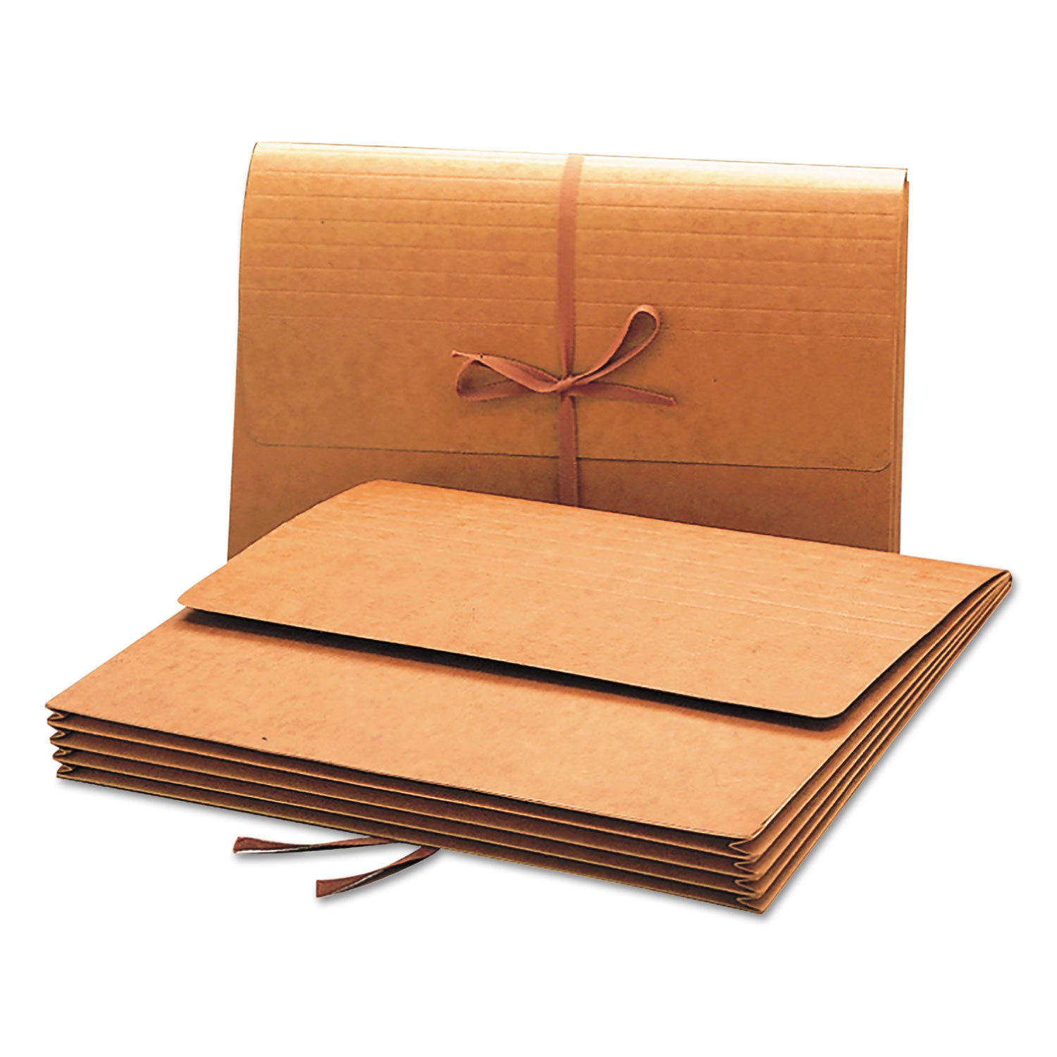 Redrope Expanding Wallets, 3.5" Expansion, 1 Section, Cloth Tie Closure, Legal Size (9.5" x 14.75"), Redrope - 