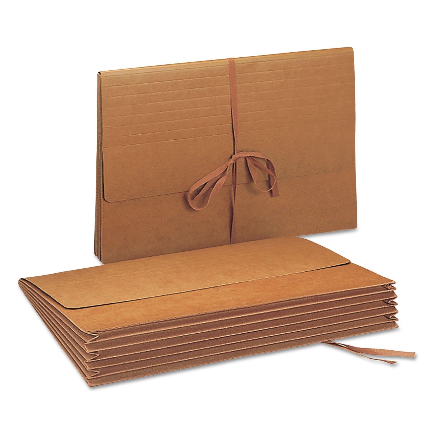 Redrope Expanding Wallets, 5.25" Expansion, 1 Section, Cloth Tie Closure, Legal Size (9.5" x 14.75"), Redrope - 