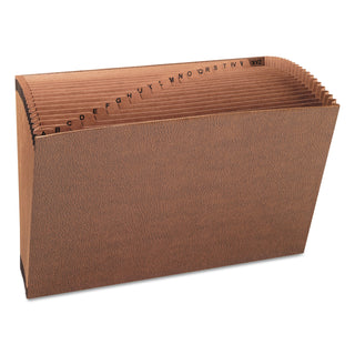 TUFF Expanding Open-Top Stadium File, 21 Sections, 1/21-Cut Tabs, Legal Size, Redrope - 