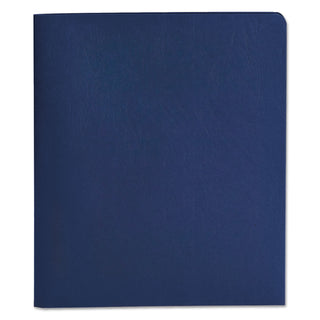 2-Pocket Folder with Tang Fastener, 0.5" Capacity, 11 x 8.5, Dark Blue, 25/Box - 