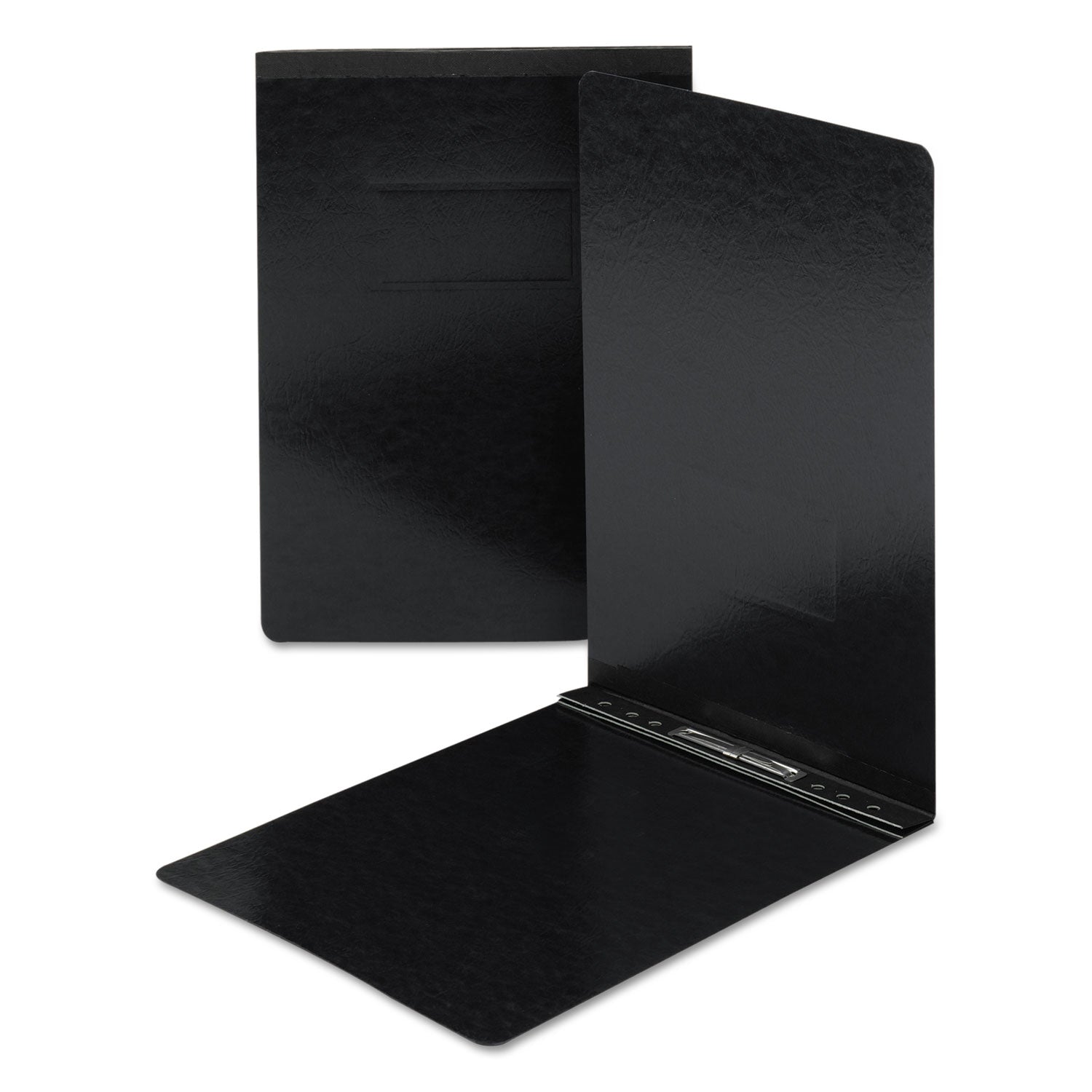 Prong Fastener Premium Pressboard Report Cover, Two-Piece Prong Fastener, 3" Capacity, 11 x 17, Black/Black - 