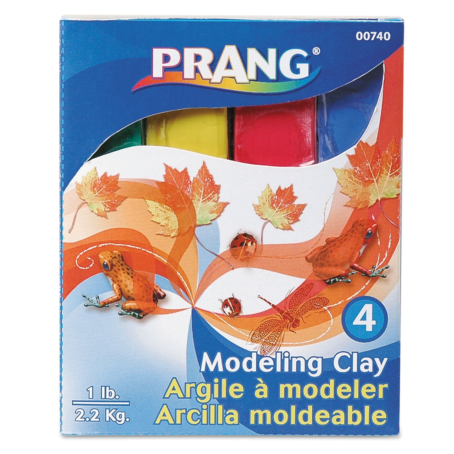 Modeling Clay Assortment, 0.25 lb Each, Blue, Green, Red, Yellow, 1 lb - 