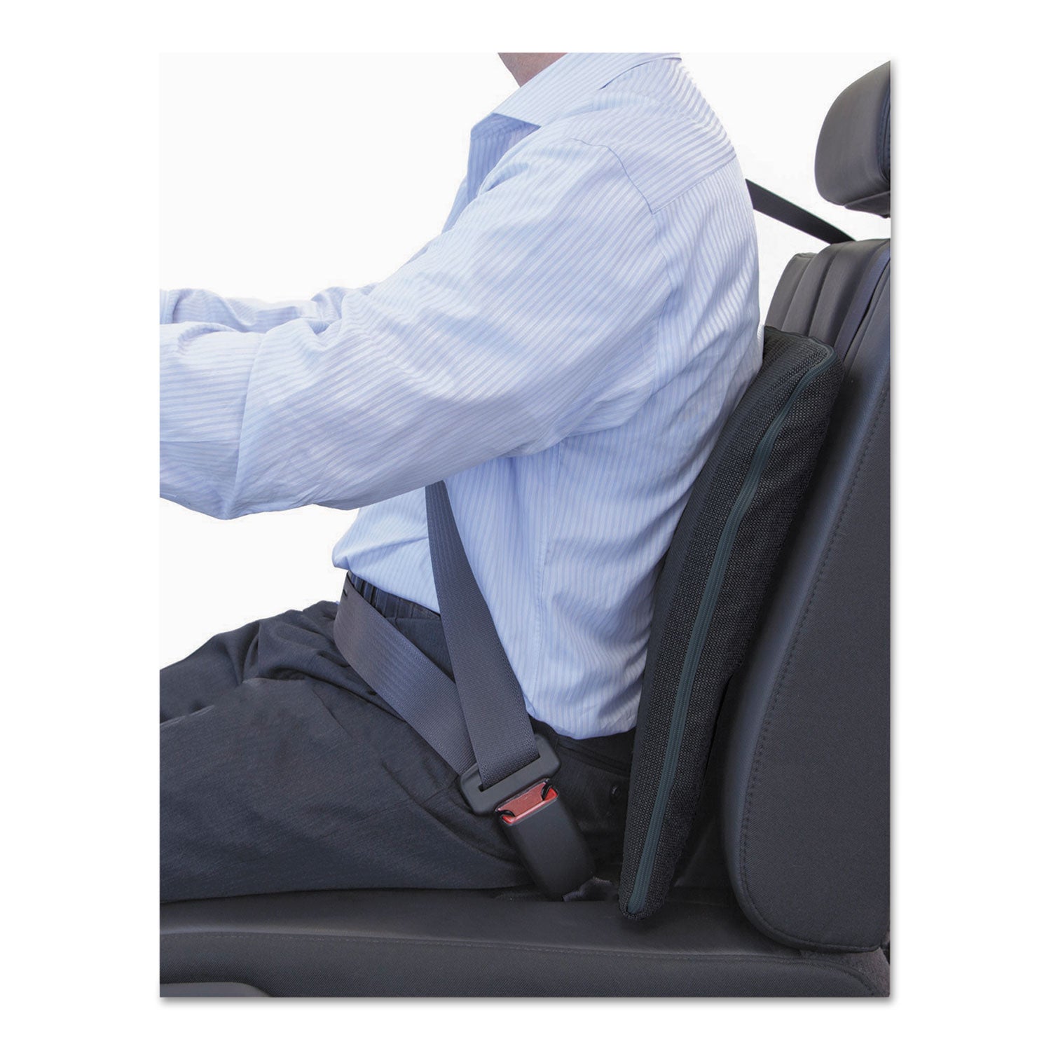 The ComfortMakers Deluxe Seat/Back Cushion, Memory Foam, 17 x 2.75 x 17.5, Black - 