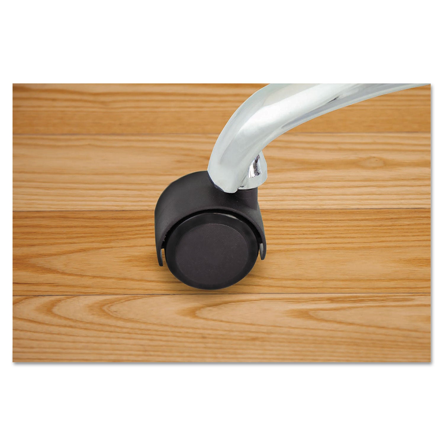 Duet Dual Wheels, Grip Ring Type C Stem, 2" Soft Polyurethane Wheel, Matte Black, 5/Set - 