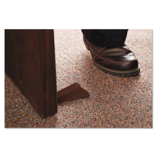 Big Foot Doorstop, No Slip Rubber Wedge, 2.25w x 4.75d x 1.25h, Brown - 