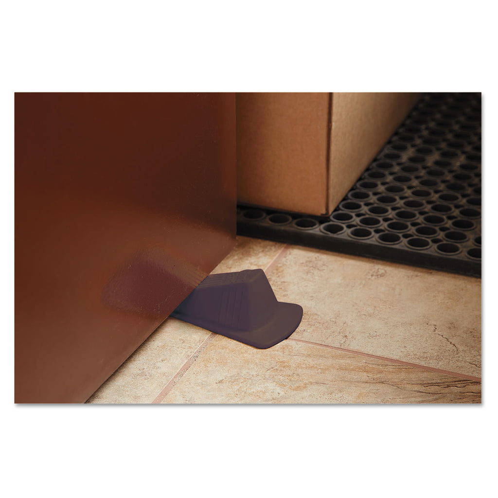 Giant Foot Doorstop, No-Slip Rubber Wedge, 3.5w x 6.75d x 2h, Brown, 2/Pack - 