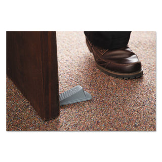 Big Foot Doorstop, No Slip Rubber Wedge, 2.25w x 4.75d x 1.25h, Gray, 2/Pack - 
