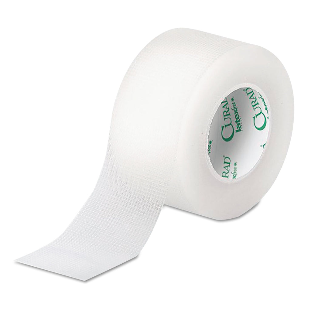 Transparent Surgical Tape, Heavy-Duty, Acrylic/Cloth, 1" x 10 yds, Matte Clear, 12/Pack