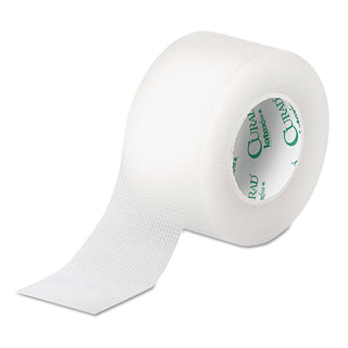 Transparent Surgical Tape, Heavy-Duty, Acrylic/Cloth, 1" x 10 yds, Matte Clear, 12/Pack