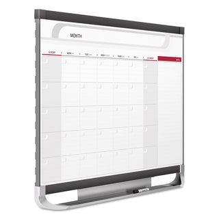 Prestige 2 Magnetic Total Erase Monthly Calendar, 36 x 24, White Surface, Graphite Fiberboard/Plastic Frame