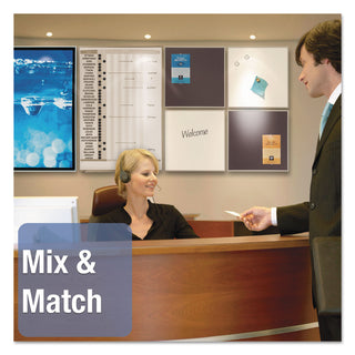 Matrix Employee In/Out Board, Up to 36 Employees, 34 x 23, White Surface, Silver Aluminum Frame - 