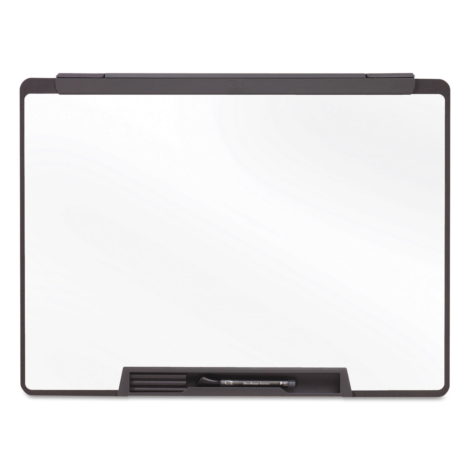 Motion Portable Dry Erase Marker Board, 36 x 24, White Surface, Black Plastic Frame - 