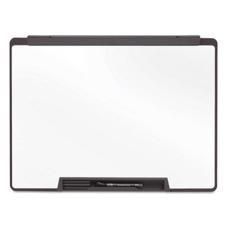 Motion Portable Dry Erase Marker Board, 36 x 24, White Surface, Black Plastic Frame - 