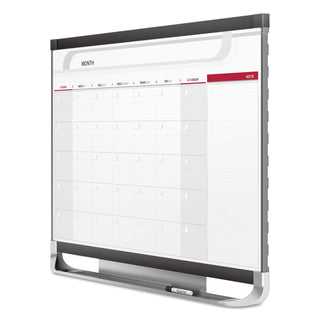Prestige 2 Magnetic Total Erase Monthly Calendar, 36 x 24, White Surface, Graphite Fiberboard/Plastic Frame