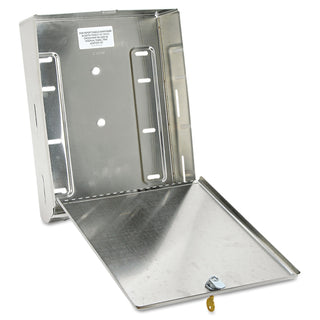 Surface-Mounted Paper Towel Dispenser, 10.75 x 4 x 14, Stainless Steel - 