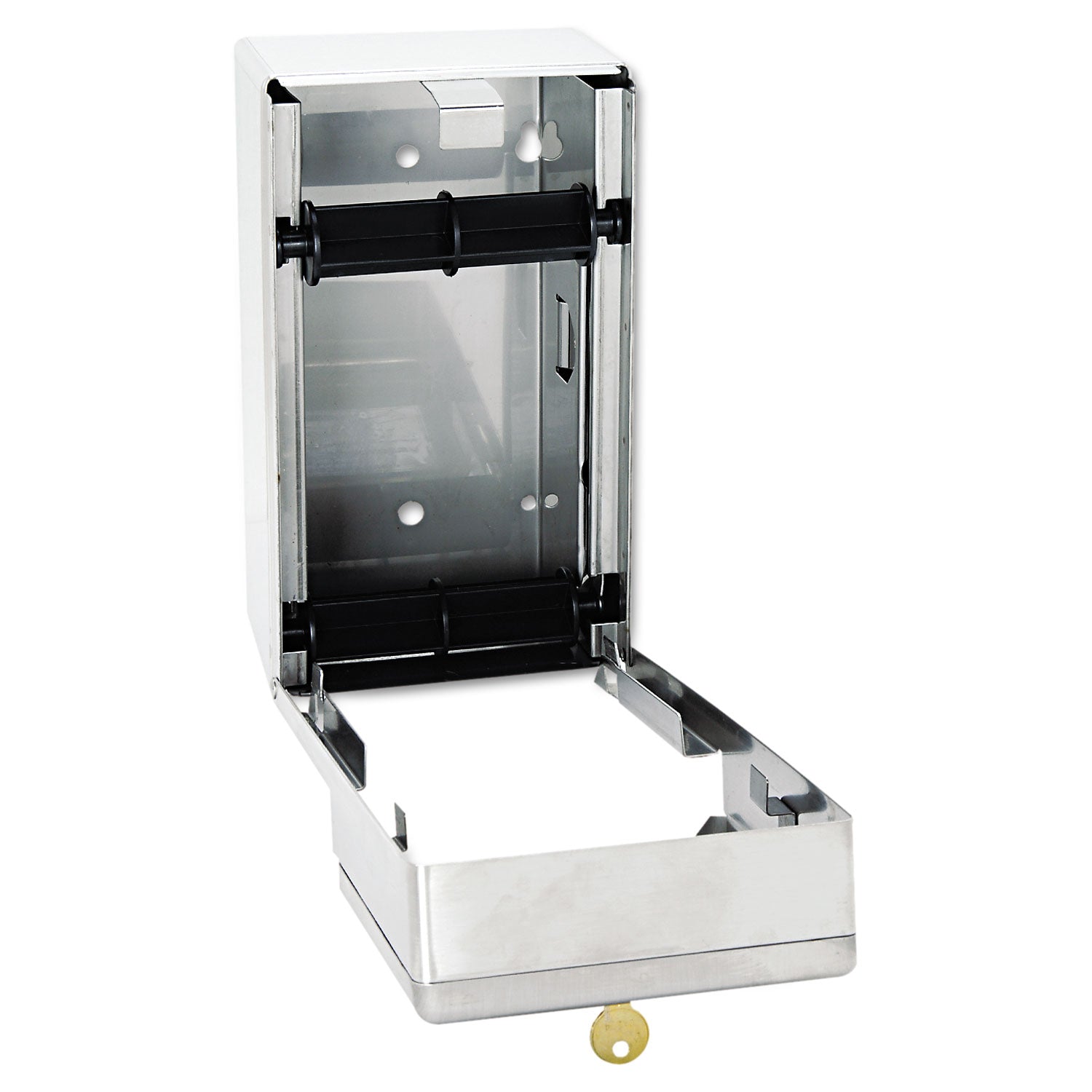 Stainless Steel 2-Roll Tissue Dispenser, 6.06 x 5.94 x 11, Stainless Steel
