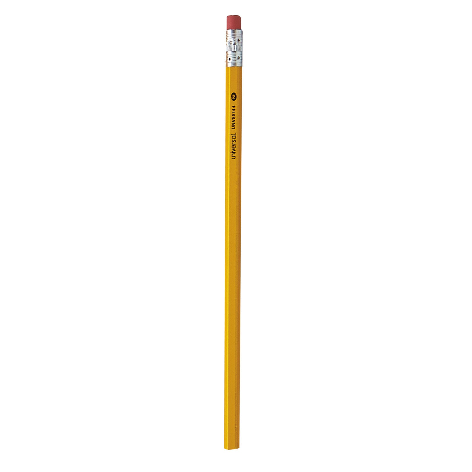#2 Woodcase Pencil Value Pack, HB (#2), Black Lead, Yellow Barrel, 144/Box - 