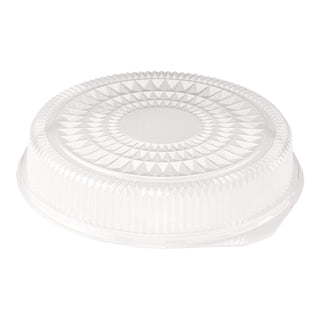 Plastic Dome Lid, Round, Embossed, Fits 212/213, 16" Diameter, Clear, 25/Carton