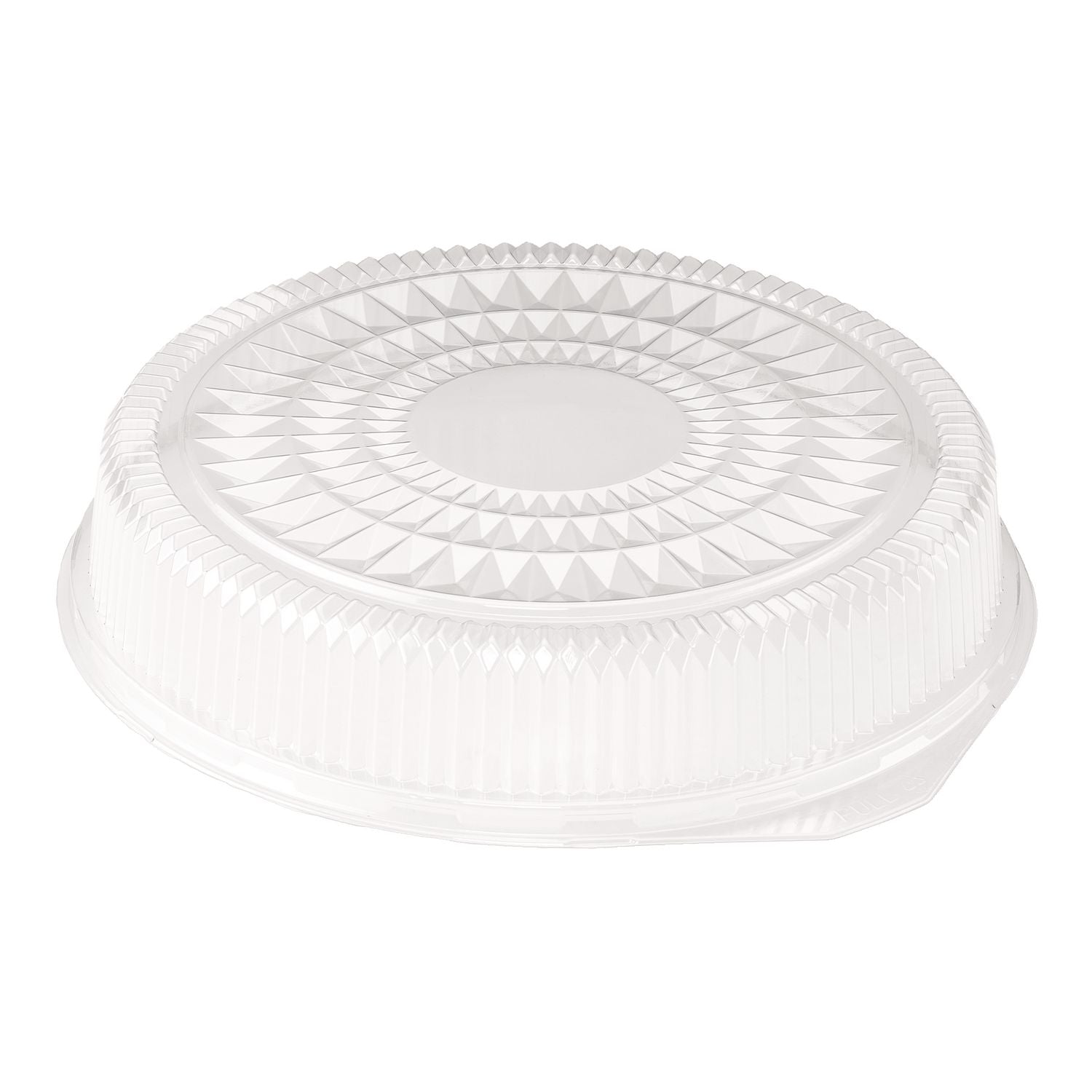 Plastic Dome Lid, Round, Embossed, Fits 212/213, 16" Diameter, Clear, 25/Carton
