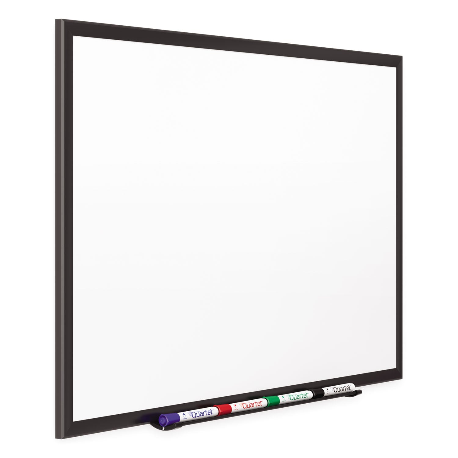 Classic Series Porcelain Magnetic Dry Erase Board, 36 x 24, White Surface, Black Aluminum Frame - 