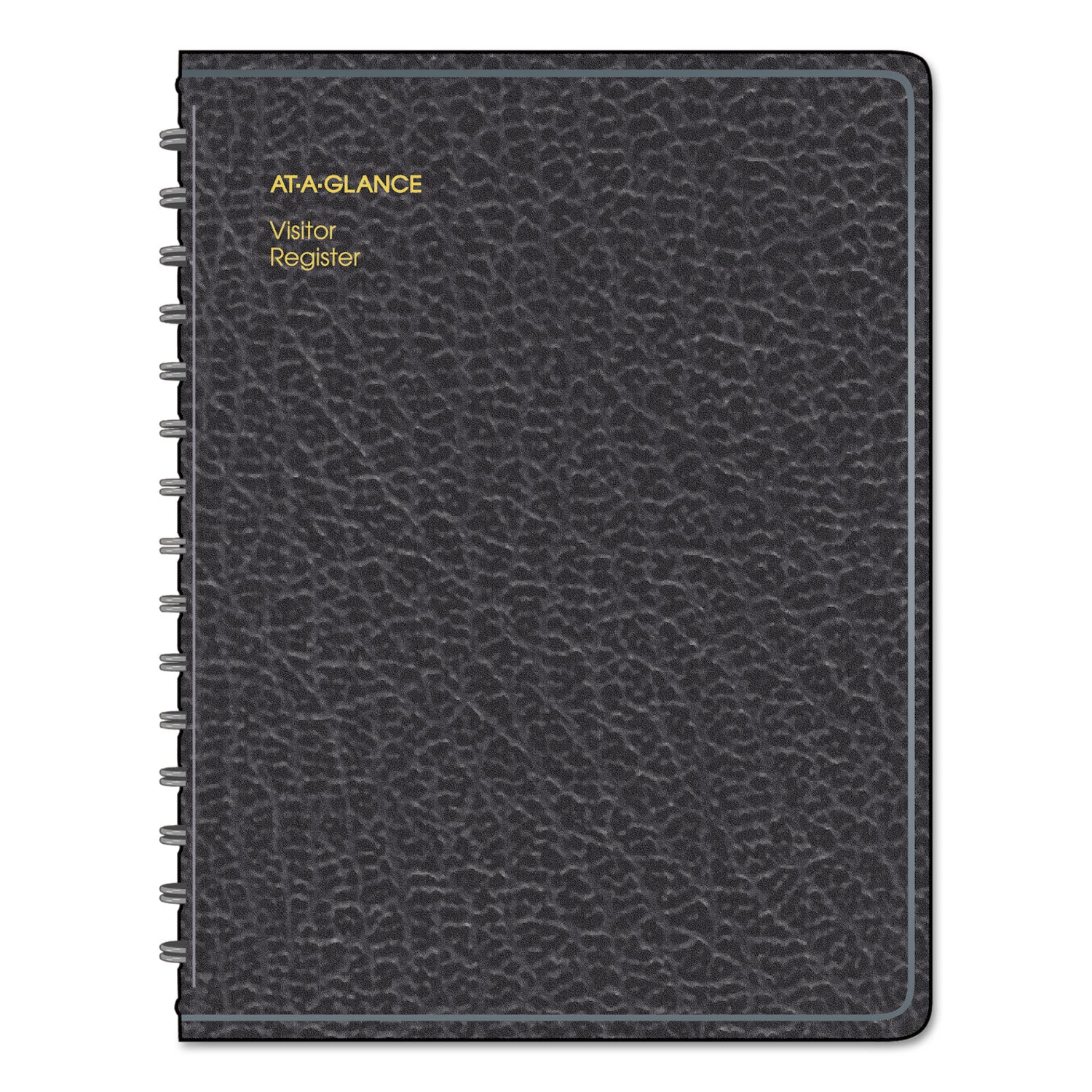 Visitor Register Book, Black Cover, 10.88 x 8.38 Sheets, 60 Sheets/Book - 