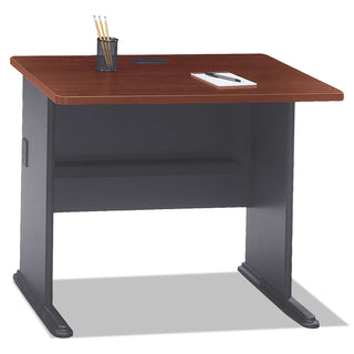 Bush - Series A Workstation Desk, 36w x 26-7/8d x 29-7/8h, Hansen Cherry/Galaxy, Sold as 1 EA - 2
