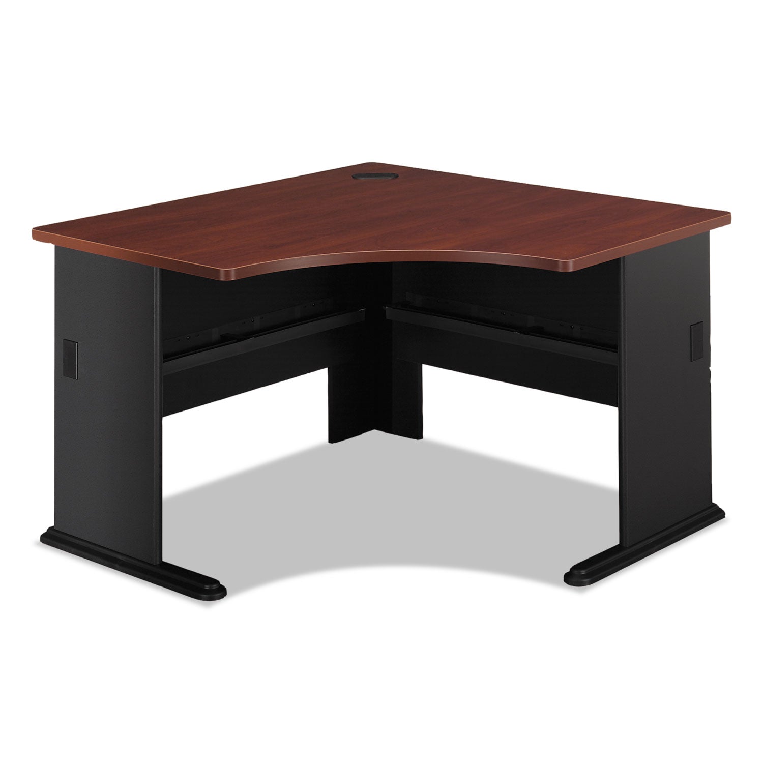 Bush - Series A Corner Desk, 47-1/4w x 47-1/4d x 29-7/8h, Hansen Cherry/Galaxy, Sold as 1 EA - 2